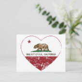 californië vlag walnut creek hartproblemen briefkaart (Staand voorkant)