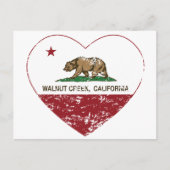 californië vlag walnut creek hartproblemen briefkaart (Voorkant)
