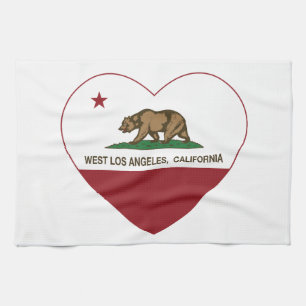 californië vlag west los angeles hart theedoek