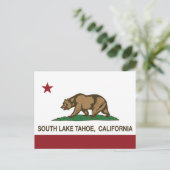 Californië-vlag Zuidmeer Tahoe Briefkaart (Staand voorkant)