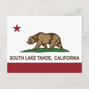 Californië-vlag Zuidmeer Tahoe Briefkaart