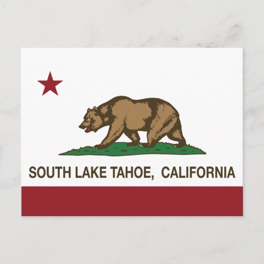 Californië-vlag Zuidmeer Tahoe Briefkaart (Voorkant)