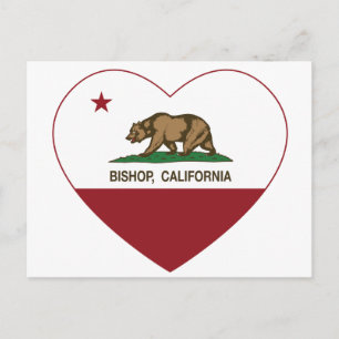 californië vlaggen - bisschop briefkaart