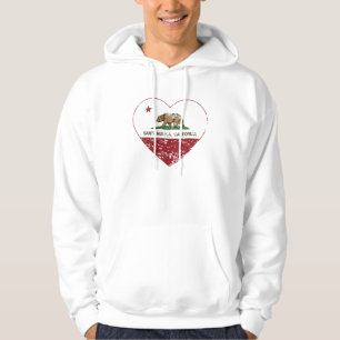 californië vlaggen santa monica hart in nood hoodie