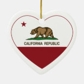 californië vlaggen strandhart stille oceaan in noo keramisch ornament (Achterkant)