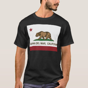 californië vlaggestaat corona del mar t-shirt