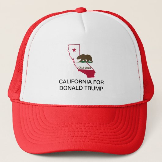 CALIFORNIË VOOR DONALD TRUMP 2020 TRUCKER HAT TRUCKER PET (Voorkant)
