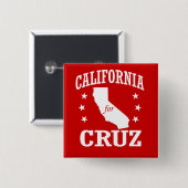CALIFORNIË VOOR TED CRUZ VIERKANTE BUTTON 5,1 CM (Voorkant /achterkant)