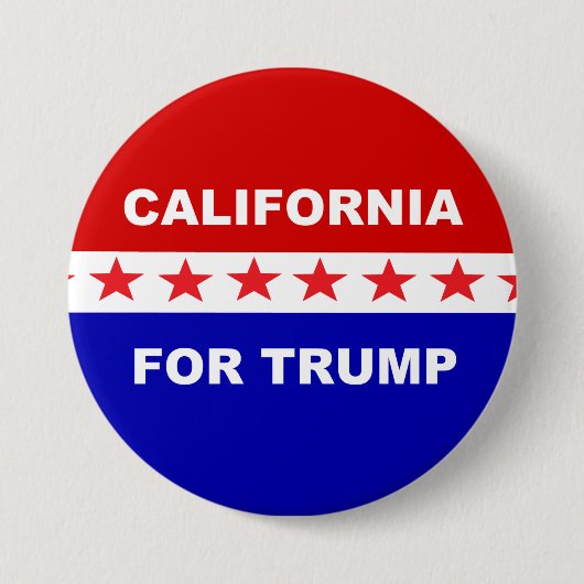 Californië voor Trump Ronde Button 7,6 Cm (Voorkant)