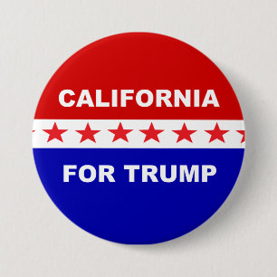 Californië voor Trump Ronde Button 7,6 Cm