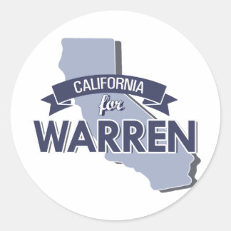 CALIFORNIË VOOR WARREN - 2016.png Ronde Sticker