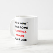 californië vrouw geweldig koffiemok (Voorkant links)