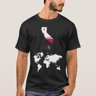 Californië vs de wereld t-shirt