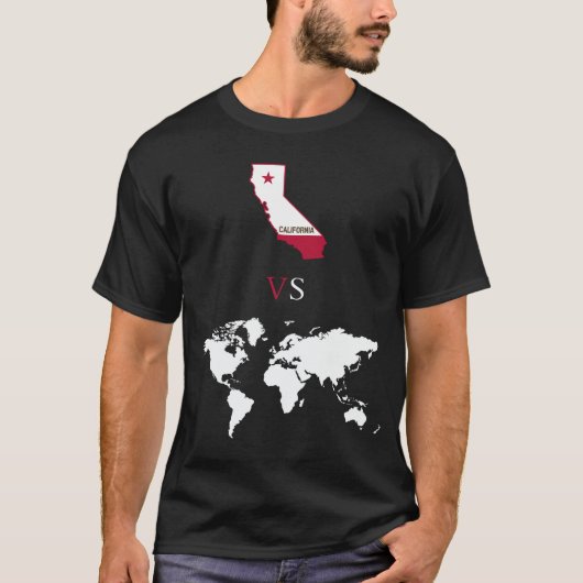 Californië vs de wereld t-shirt (Voorkant)