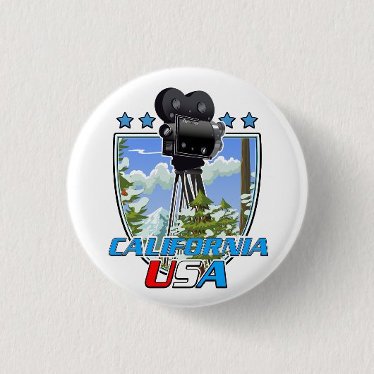 Californië VS Ronde Button 3,2 Cm (Voorkant)