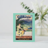 Californië, VS, Vintage Travel Poster Briefkaart (Staand voorkant)