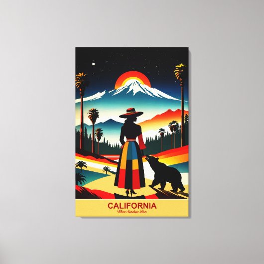 Californië: Waar zonneschijn woont Canvas Afdruk (Voorkant)