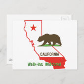 Californië:  Walk-ins Welkom! Briefkaart (Voorkant / Achterkant)