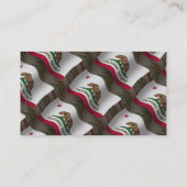 Californië Waving Flag Visitekaartje (Achterkant)