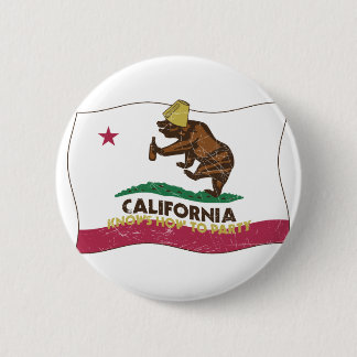 Californië weet hoe te om Beer te Partij Ronde Button 5,7 Cm