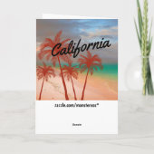 Californië-Wenskaart Kaart (Achterkant)