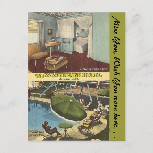 Californië, Westerner Hotel Briefkaart (Voorkant)