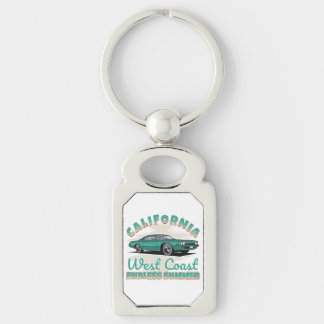 Californië Westkust Vintage Auto Metaal  Sleutelhanger