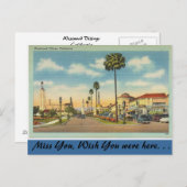 Californië, Westwood Village Briefkaart (Voorkant / Achterkant)