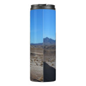 Californië woestijnlandschap met naam en monogram thermosbeker (Achterkant)