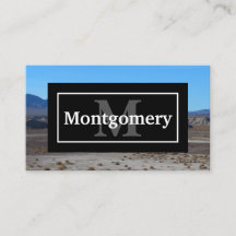 Californië woestijnlandschap met naam en monogram