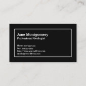 Californië woestijnlandschap met naam en monogram visitekaartje (Achterkant)