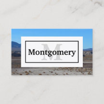 Californië woestijnlandschap met naam en monogram