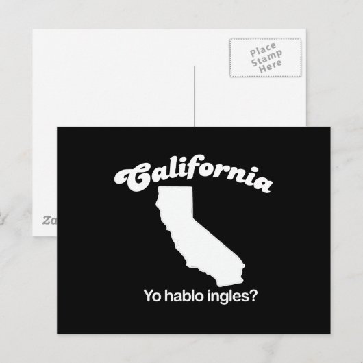 Californië - Yo hablo enkelgelt T-shirt Briefkaart (Voorkant / Achterkant)
