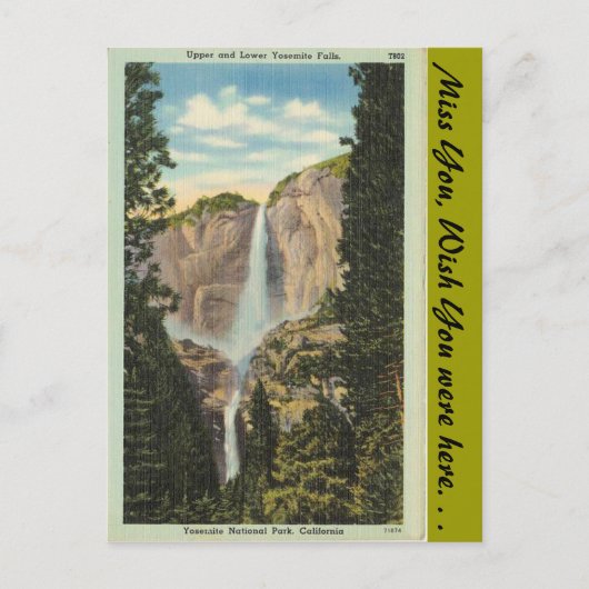 Californië, Yosemite-Herfsten Briefkaart (Voorkant)