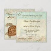 Californië Zee Turtle Modern Coastal Ocean Beach Kaart (Voorkant / Achterkant)