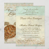 Californië Zee Turtle Modern Coastal Ocean Beach Kaart (Voorkant / Achterkant)