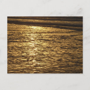 Californië Zonsondergang Golven Oceaan Zeelandscha Briefkaart