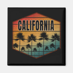 CALIFORNIË ZONSONDERGANG PALMBOMEN ZOMER MAGNEET