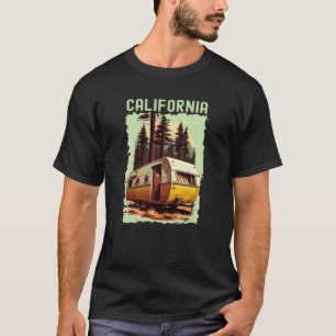 Californië Zonsondergang Retro 70s Vintage Wandele T-shirt