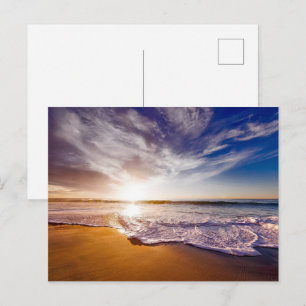 Californië Zonsondergang Strand Ansichtkaart Briefkaart