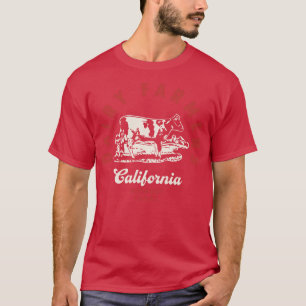 Californië Zuivelboeren Melk Koeien Zuivel Boerder T-shirt