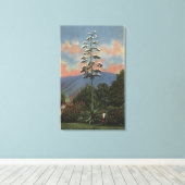 CaliforniëCentury-Plant in Bloom Canvas Afdruk (Insitu (Houten vloer))