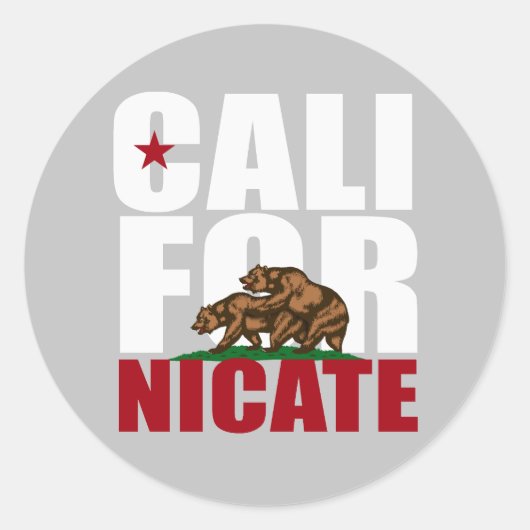 CALIFORNIËREN RONDE STICKER (Voorkant)