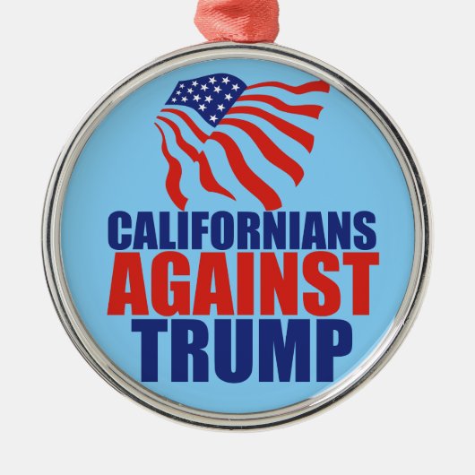 Californiërs tegen Trump Metalen Ornament (Voorkant)