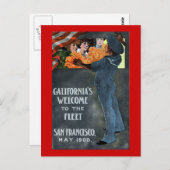 Californië's Welkom in de vloot Briefkaart (Voorkant / Achterkant)
