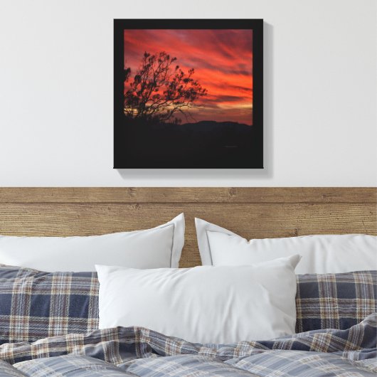 Californis Sunset Canvas Afdruk (Insitu (Slaapkamer))