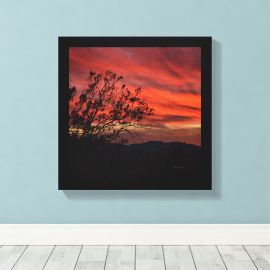 Californis Sunset Canvas Afdruk (Insitu (Houten vloer))
