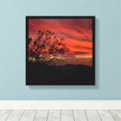 Californis Sunset Canvas Afdruk (Insitu (Houten vloer))