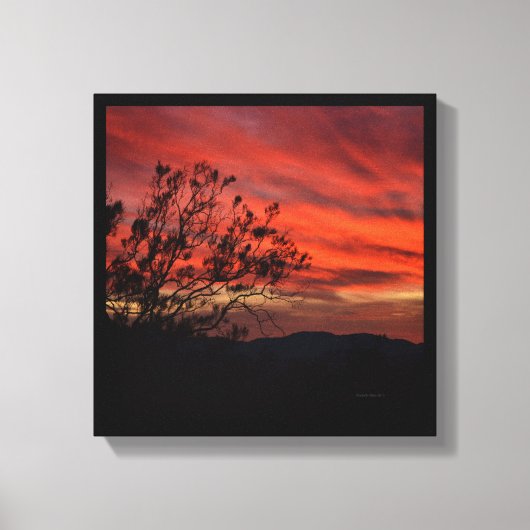 Californis Sunset Canvas Afdruk (Voorkant)