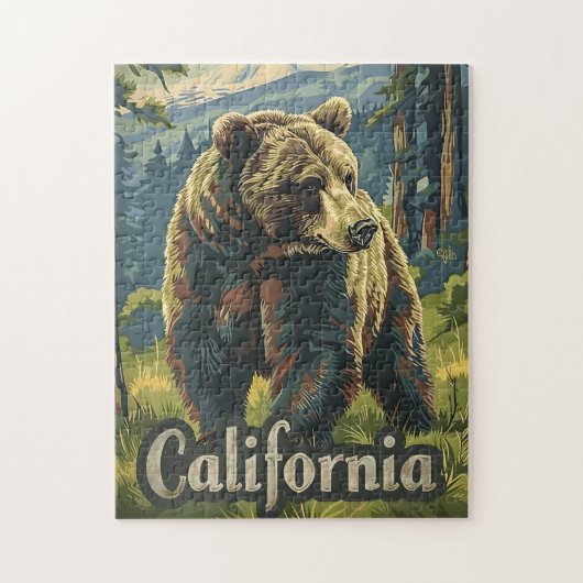  Californisch bruin Beer Legpuzzel (Verticaal)